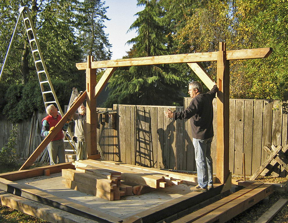 Shed Post and Beam Assembly
